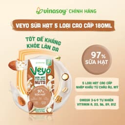 Thumbnail Thùng Sữa hạt 5 loại cao cấp Veyo Nuts (30 Hộp x 180ml) 2