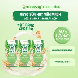 Thumbnail Thùng Sữa hạt Yến mạch Veyo Oat (30 Hộp x 180ml) 4