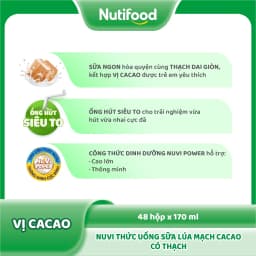 Thumbnail Thùng Sữa Lúa Mạch Cacao Có Thạch NuVi 170ml (48 Hộp x 170ml) 3