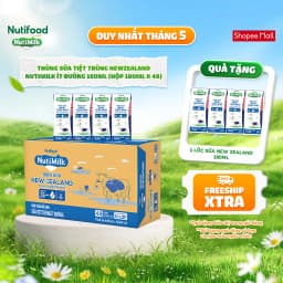 Thumbnail Thùng Sữa Tiệt Trùng New Zealand NutiMilk 180ml (Hộp 180ml x 48) 1