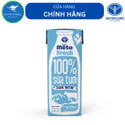 Thumbnail Thùng sữa tươi chứa sữa non Nutricare Meta FRESH ít đường (180ml x 48 hộp) 1