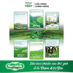 Thumbnail Thùng Sữa Tươi Tươi Sạch NutiMilk Có Đường 110ml (Hộp 110ml x 48) 4
