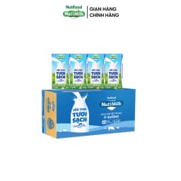 Thumbnail Thùng Sữa Tươi Tươi Sạch NutiMilk Ít Đường 110ml (Hộp 110ml x 48) 4