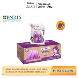Thumbnail Thùng Thạch Trái Cây NuVi Vị Nho 110ml - Không Chất Bảo Quản (Túi 110ml x 24) 1
