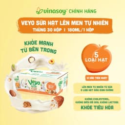 Thumbnail Thùng Veyo Sữa hạt lên men tự nhiên Vị Đào Tiên Nhật (30hộp x 180ml) 4