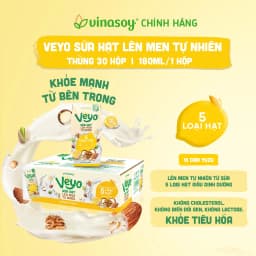 Thumbnail Thùng Veyo Sữa hạt lên men tự nhiên Vị Cam Yuzu (30hộp x 180ml) 1
