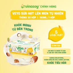 Thumbnail Thùng Veyo Sữa hạt lên men tự nhiên Vị Cam Yuzu (30hộp x 180ml) 4