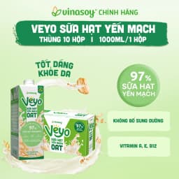 Thumbnail Thùng Veyo sữa hạt yến mạch (10 hộp x 1 Lít) 1