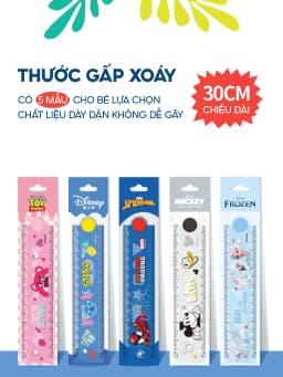 Thumbnail Thước kẻ 30cm cute cho bé 1989KIDS học sinh tiểu học,chất liệu trong suốt an toàn cho trẻ em,thước kẻ cho bé 1