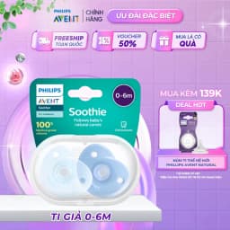 Thumbnail Ti Giả Avent Soothie Silicon Nguyên Khối Hỗ Trợ Chỉnh Nha, Chống Hô Vẩu 1