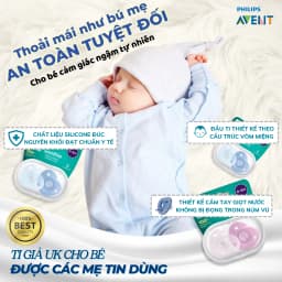 Thumbnail Ti Giả Avent Soothie Silicon Nguyên Khối Hỗ Trợ Chỉnh Nha, Chống Hô Vẩu 2