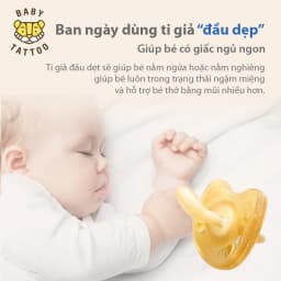 Thumbnail Ti Ngậm SIlicone Nano Bạc Kháng Khuẩn, Hạn Chế Mút Tay, Rèn Luyện Kỹ Năng Hút Cho Bé BABY TATTOO 3