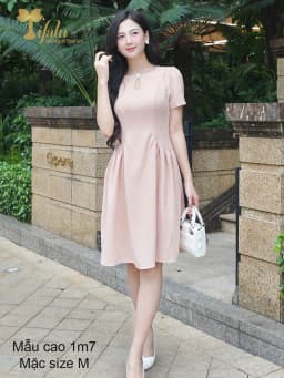 Thumbnail TIFALU - Váy nữ, Đầm suông A bigsize dự tiệc màu hồng sang chảnh - ZOL422PNK 2