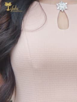 Thumbnail TIFALU - Váy nữ, Đầm suông A bigsize dự tiệc màu hồng sang chảnh - ZOL422PNK 4