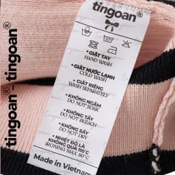 Thumbnail TINGOAN® - Áo croptop len hồng cổ vuông viền đen DARA TOP/PK PHIÊN BẢN MỚI NHẤT T6.2024 2