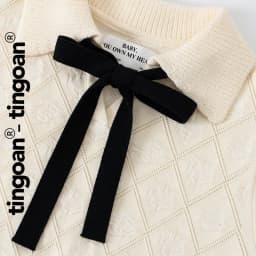 Thumbnail TINGOAN® - Áo len be crop bề mặt len hoạ tiết quả trám chi tiết buộc nơ YURI YURI TOP/NUDE PHIÊN BẢN MỚI NHẤT T6/24 3