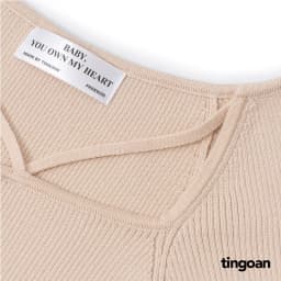 Thumbnail TINGOAN® - Áo len xù crop ngắn tay chéo dây nude MISSIN' U TOP/ND phiên bản mới nhất tháng 10 năm 2023 2
