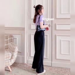 Thumbnail TINGOAN® - Quần ống rộng suông cạp cao hack dáng đen trơn CHARLIE CULOTTES ver 2/BL PHIÊN BẢN MỚI NHẤT T6/2024 4