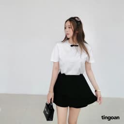 Thumbnail TINGOAN® - Quần váy cạp cao bèo 2 tầng chống nhăn đen HAZE SKORTS VER2/BL PHIÊN BẢN MỚI NHẤT T6/2024 2