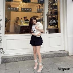 Thumbnail TINGOAN® - Quần váy cạp cao bèo 2 tầng chống nhăn đen HAZE SKORTS VER2/BL PHIÊN BẢN MỚI NHẤT T6/2024 4
