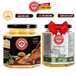 Thumbnail Tinh bột nghệ nếp vàng Honimore 200g + Mật ong nguyên chất Hoa Miền Núi 360g 2