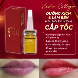Thumbnail Tinh chất collagen tươi Vieskin Luxury dưỡng môi sau phun xăm, kích màu sắc nét, tự nhiên, siêu căng bóng, lọ 7ml 3