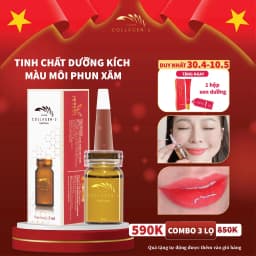 Thumbnail Tinh chất dưỡng kích màu môi sau phun xăm Vieskin GoldShine, collagen tươi kích màu sắc nét, tự nhiên, căng bóng, 7ml 1