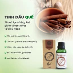 Thumbnail Tinh dầu quế nguyên chất Đất Việt dung tích 10ml và 30ml - Xông phòng, đuổi muỗi, khử mùi, thư giãn 2