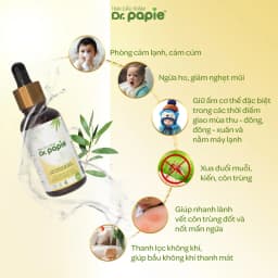 Thumbnail Tinh Dầu Tràm Gió 100% Nguyên Chất Dr.Papie Phòng Cảm Cúm, Cảm Lạnh, Giữ Ấm Cơ Thể Cho Bé Từ Sơ Sinh - 30ml 3