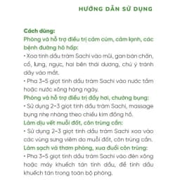 Thumbnail Tinh Dầu Tràm Nguyên Chất Sachi Giúp Giảm Chướng Bụng, Đầy Hơi, An Toàn Cho Trẻ Nhỏ 30ml 3