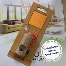Thumbnail Tinh dầu treo ô tô Areon Gold Amber - Hương gỗ hổ phách 4