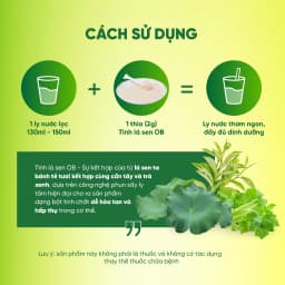 Thumbnail Tinh Lá Sen OB Detox Cần Tây, Lá Sen, Trà Xanh Hỗ Trợ Giảm Cân, Thon Dáng, Đẹp Da (Hộp 50g) 2