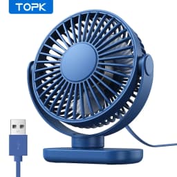 Thumbnail Topk USB Bàn Nhỏ Quạt Di Động Mini 3 Tốc Độ Quạt Để Bàn Yên Tĩnh 360° Quạt bàn điều chỉnh xoay được cho phòng ngủ văn phòng tại nhà 1