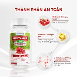 Thumbnail TPBVSK Viên Uống Trắng Da Glutathione Faroson Glutamax 1000 Hỗ Trợ Sáng Da Mờ Thâm Nám Chống Nắng Hộp 30 Viên 4