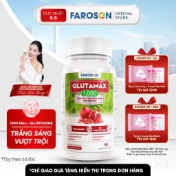 Thumbnail TPBVSK Viên Uống Trắng Da Chứa Glutathione Faroson Glutamax 1000 Hỗ Trợ Sáng Da Mờ Thâm Nám Chống Nắng Hộp 30 Viên 1