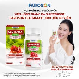 Thumbnail TPBVSK Viên Uống Trắng Da Chứa Glutathione Faroson Glutamax 1000 Hỗ Trợ Sáng Da Mờ Thâm Nám Chống Nắng Hộp 30 Viên 3