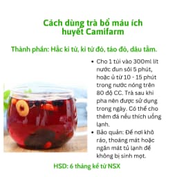 Thumbnail Trà bổ máu ích huyết Camifarm - bổ máu - mát gan - thanh nhiệt giải độc 2