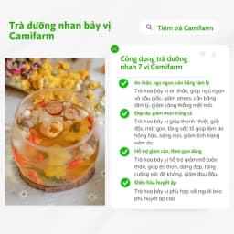 Thumbnail Trà Dưỡng Nhan 7 Vị Camifarm (Gồm: Hoa Cúc; Nụ Hoa Hồng; Long Nhãn; Kỷ Tử; Táo Đỏ, Cỏ ngọt, Hoa nhài) 1