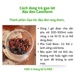 Thumbnail Trà gạo lứt đậu đen Camifarm gạo lứt huyết rồng đậu đen xanh lòng thanh nhiệt lợi sữa tốt cho mẹ và bé 2