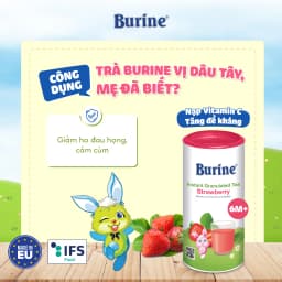 Thumbnail Trà Hoa Quả Hòa Tan BURINE Hương Vị Trái Cây Thơm Ngon, Bổ Sung Vitamin C Cho Bé (Mua 3 Nhận Quà) 3