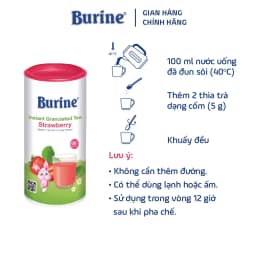 Thumbnail Trà Hoa Quả Hòa Tan BURINE Vị Dâu Tây, Giúp Hỗ Trợ Giảm Viêm Nhiễm, Tăng Đề Kháng - Dành Cho Bé Từ 6 Tháng Tuổi 2