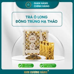 Thumbnail Trà Ô Long Đông Trùng Hạ Thảo Kim Cương Vàng - Hỗ Trợ Giải Độc Gan, Giảm Căng Thẳng (110Gr/Hộp Gỗ) 3