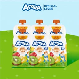 Thumbnail Trái cây nghiền vị táo, chuối, dâu tây và kiwi Agusha 90g dành cho bé từ 8 tháng trở lên 1