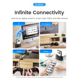 Thumbnail Trạm kết nối ổ cứng ORICO USB 3.0 sang SATA với chức năng sao chép ngoại tuyến cho (2,5 "3,5" Inch) Vỏ ổ cứng Hỗ trợ lên đến 36TB 10GbpsTpye-C / Tpye-B Cáp đi kèm 3