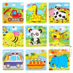 Thumbnail Tranh ghép hình Việt Hà 9 mảnh in hình ngộ nghĩnh cho bé kích thước 15cm x 15 cm 2