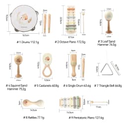 Thumbnail Trẻ Em Tay Nhạc Cụ Bộ Gõ Di Động Trẻ Em Âm Nhạc Khai Sáng Nhạc Cụ Orff Trống Chuông Tay Đồ Chơi Cảm Giác 2