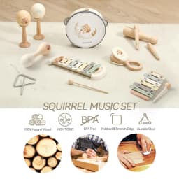 Thumbnail Trẻ Em Tay Nhạc Cụ Bộ Gõ Di Động Trẻ Em Âm Nhạc Khai Sáng Nhạc Cụ Orff Trống Chuông Tay Đồ Chơi Cảm Giác 4