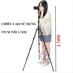 Thumbnail Tripod Điện Thoại Chân Máy Ảnh VCT180, Chân Máy Quay Kiêm Gậy Quay Video Livestream 360 Độ- HOLOCOM 3