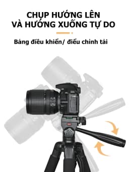 Thumbnail Tripod Điện Thoại 1.8m Kiêm Chân Máy Ảnh 360 Độ Chắc Chắn, Điều Chỉnh Cao Thấp, Dùng Để Chụp Ảnh Quay Phim - HOLOCOM 4