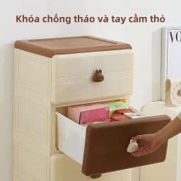 Thumbnail Tủ bảo quản Tủ kéo Tủ đựng đồ phòng ngủ nhà bếp phòng tắm tủ quần áo trẻ em hoạt hình 2
